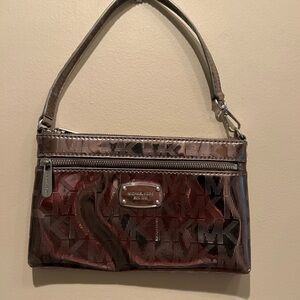 Michael Kors silver wristlet